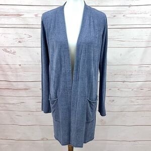 Barefoot Dreams Cozy Chic Lite Santa Monica Cardigan Ocean Blue